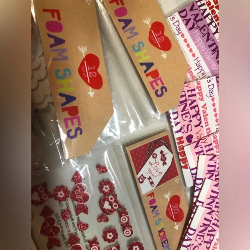 NEW, NWOT Huge Valentine’s Day Lot Stickers, crafts, pencils, more